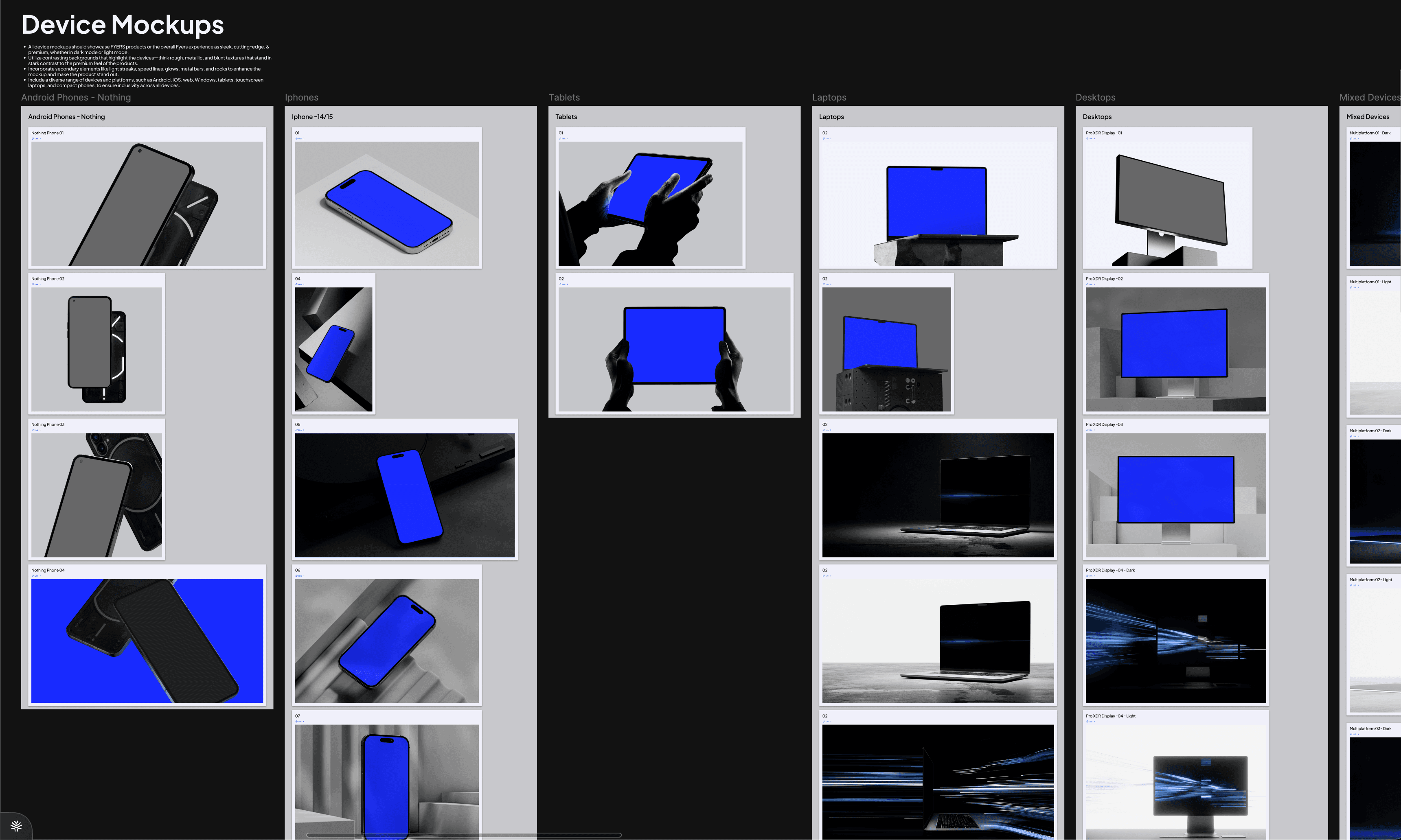 FYERS product marketing mockups across devices