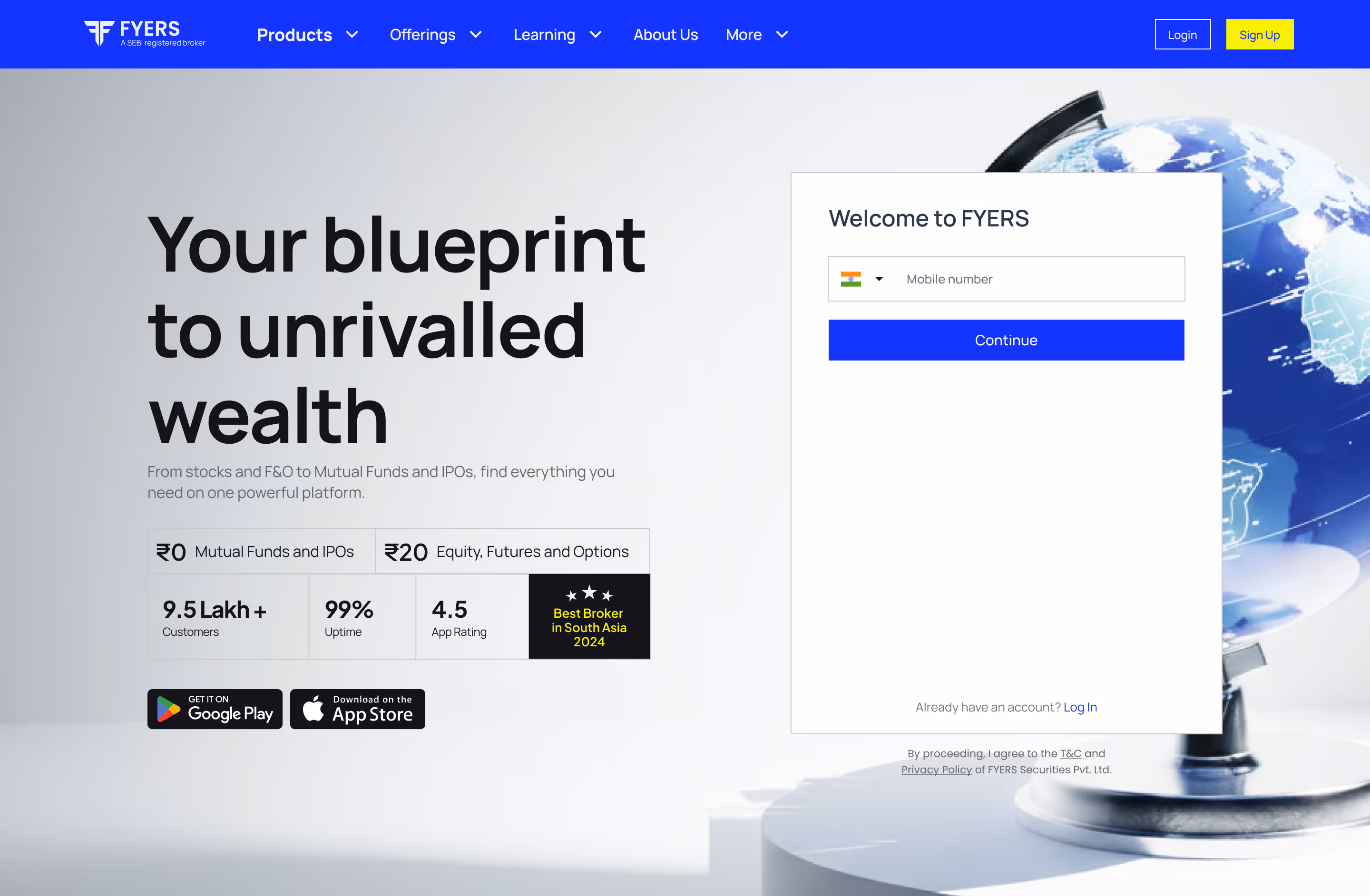 FYERS login-page exploration