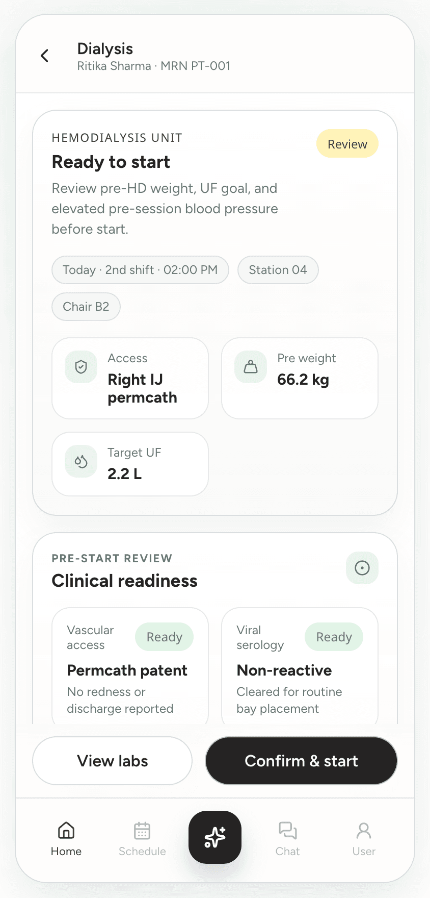 Patient profile 11 from the V1 patient profile