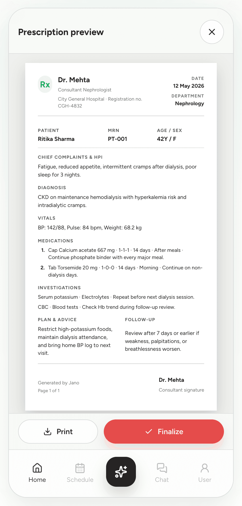 Patient profile 05 from the V1 patient profile
