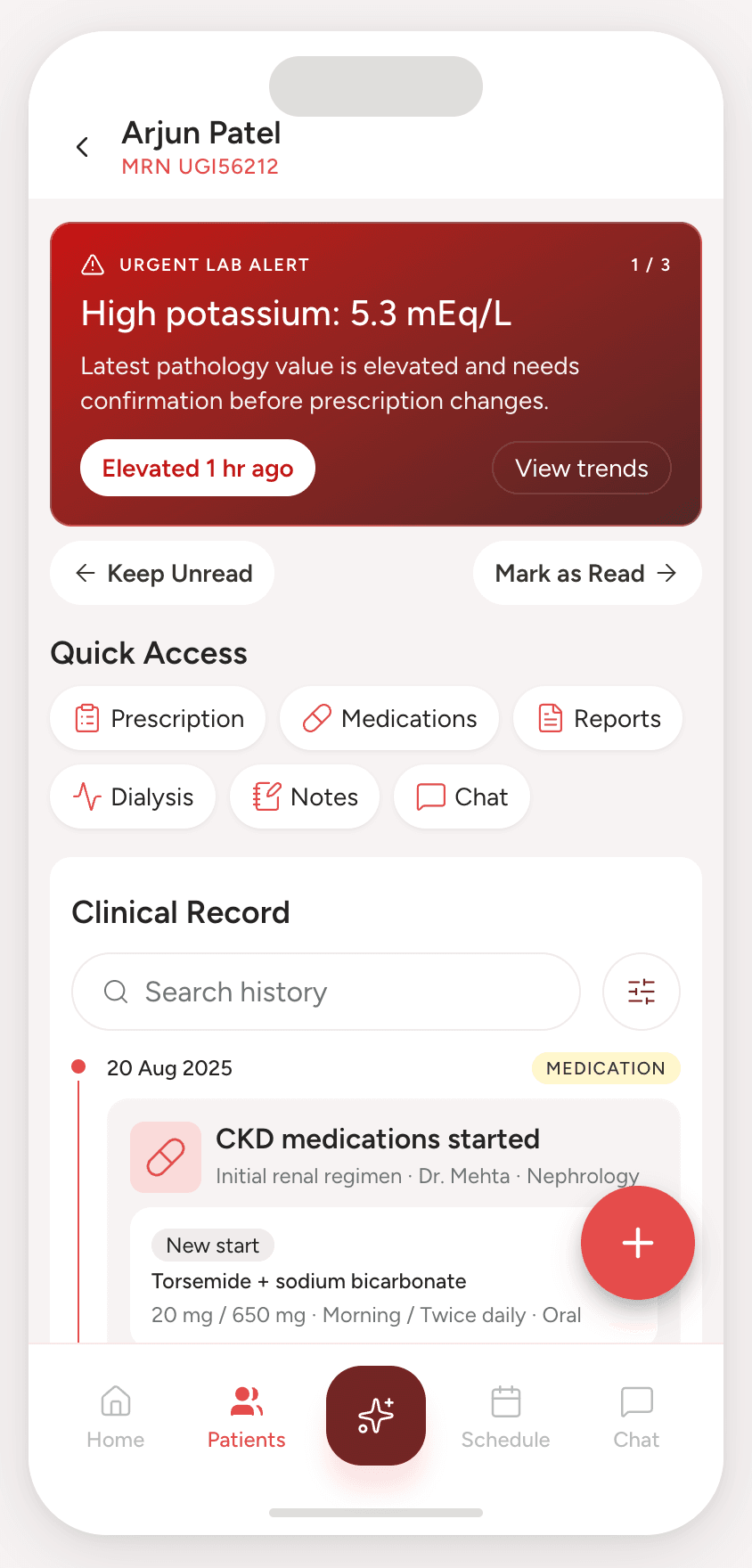 Doctor app 06 screen from the V2 doctor app