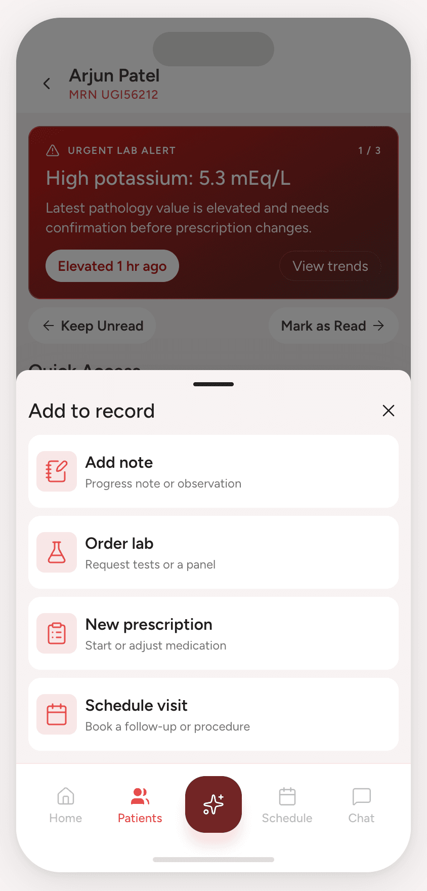Doctor app 07 screen from the V2 doctor app