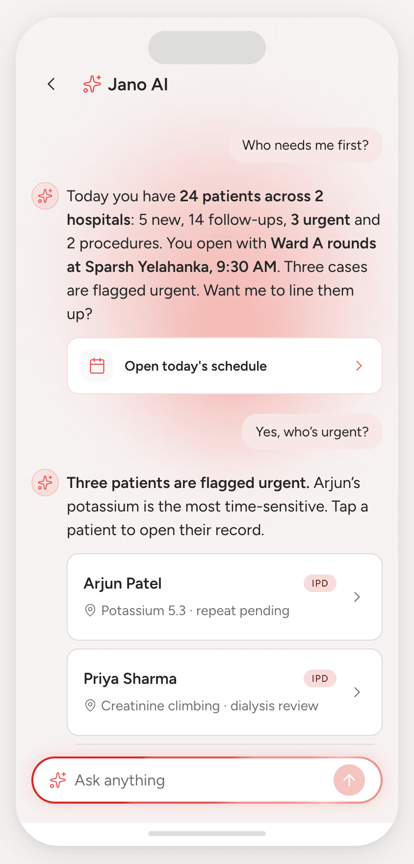 Doctor app 09 screen from the V2 doctor app